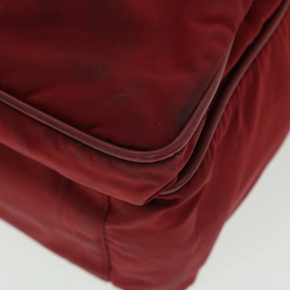 PRADA Boston Bag Nylon 2way Red Auth 51471 - Picture 15 of 16